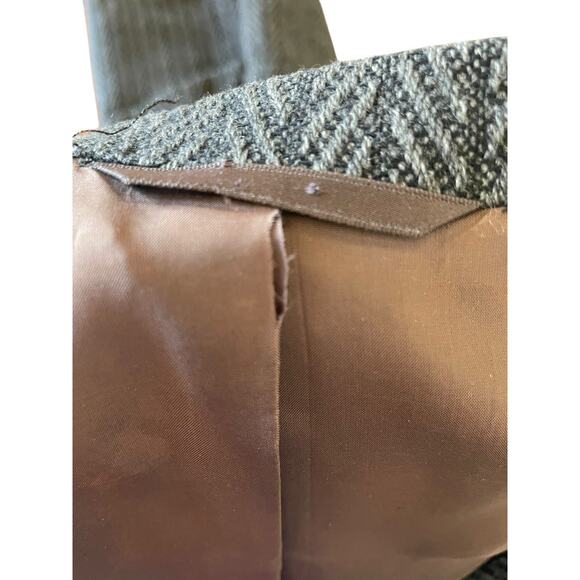 Vtg 50s Bernhard Altmann Cashmere Grey Blazer Herringbone 42”chest Academia - Picture 10 of 12